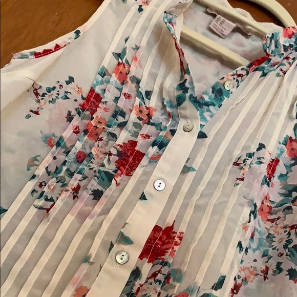 Sheer Floral Tank Top - Picture 2 of 2